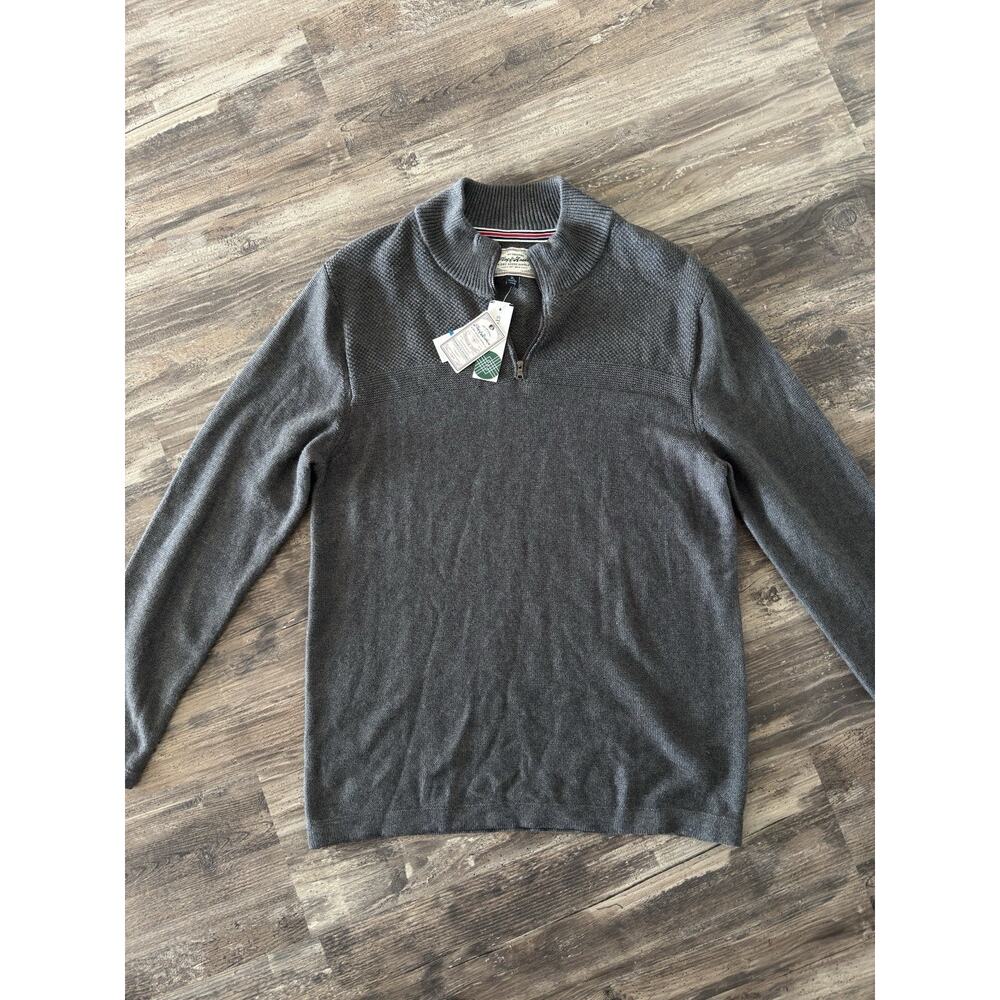 NWT!! Flag & Anthem Men's Gray Half-Zip Sweater Pullover (Size XL)